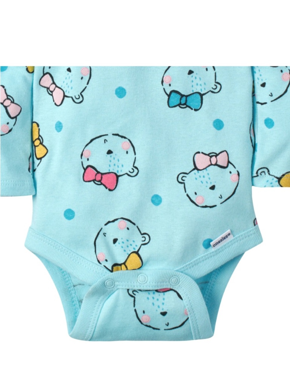 Gerber Baby Girl 5-Pack Long Sleeve Onesies bodysuits, 0-3mths - Picture 5 of 13